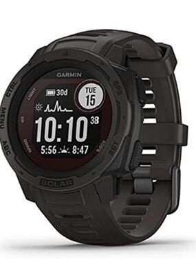 Garmin Instinct Smartwatch -Graphite w/Solar Charging, Sports app,Health Monitor